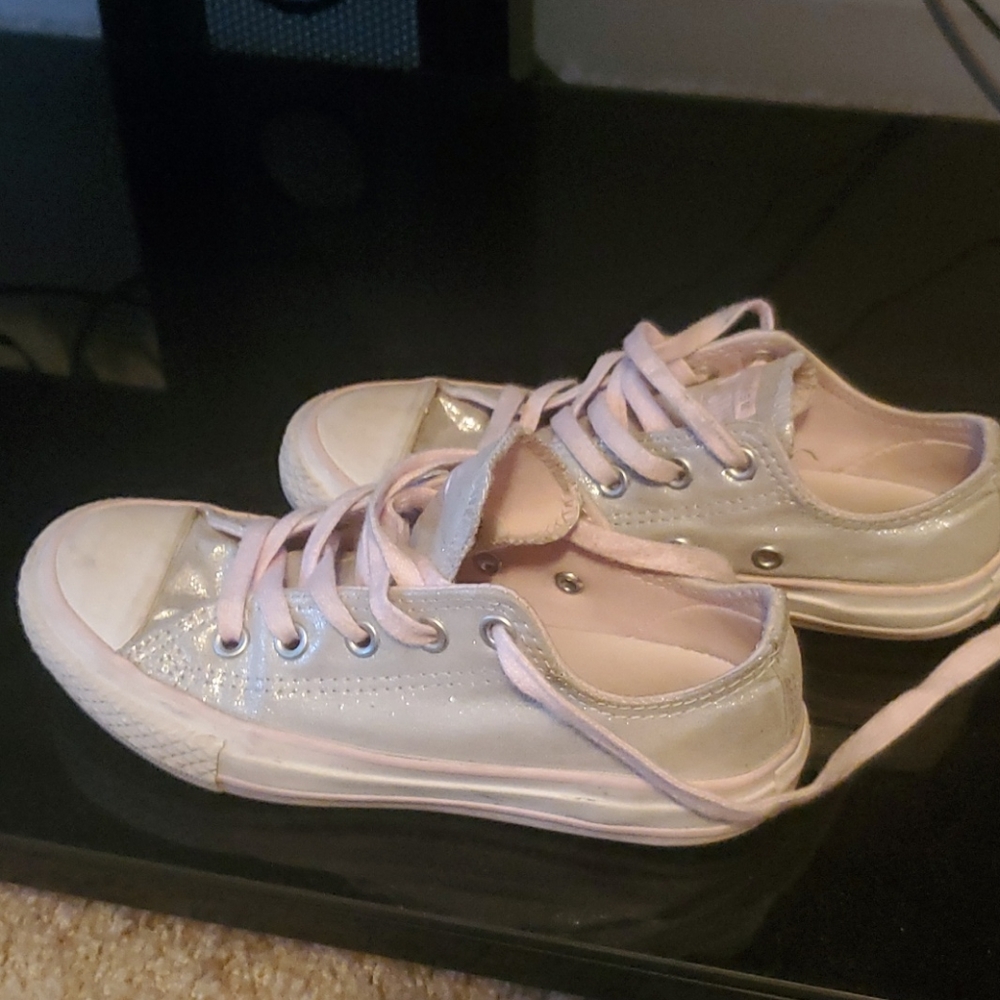 Silver and Pink Converse